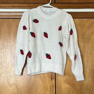 Mango strawberry stitch sweater